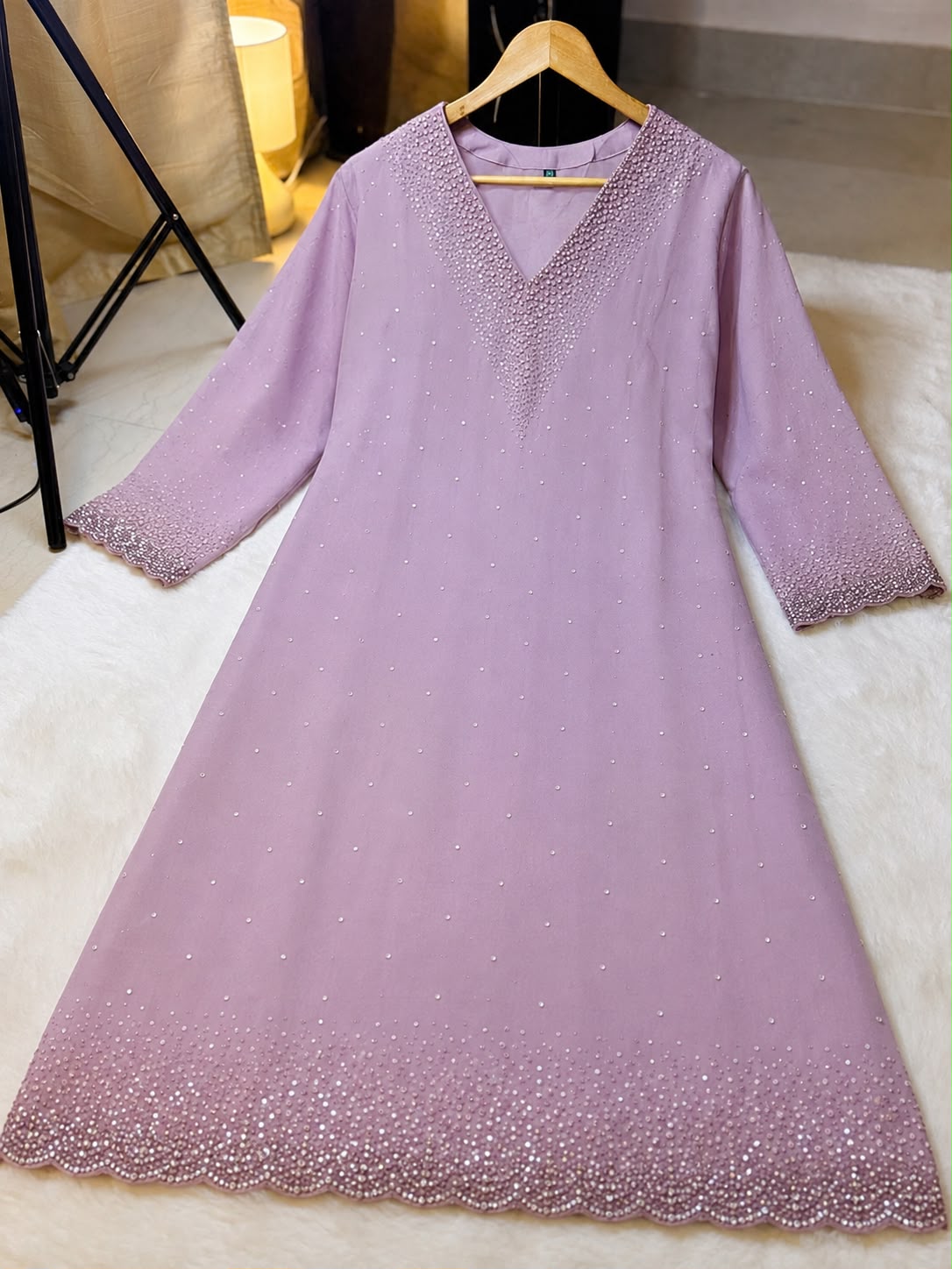 Light Onion Pink Sequin 3-Piece Suit - view 7