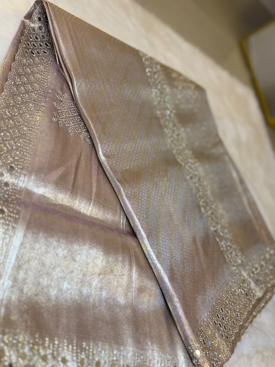 Light Onion Pink & Gold Kanjivaram-Style Saree