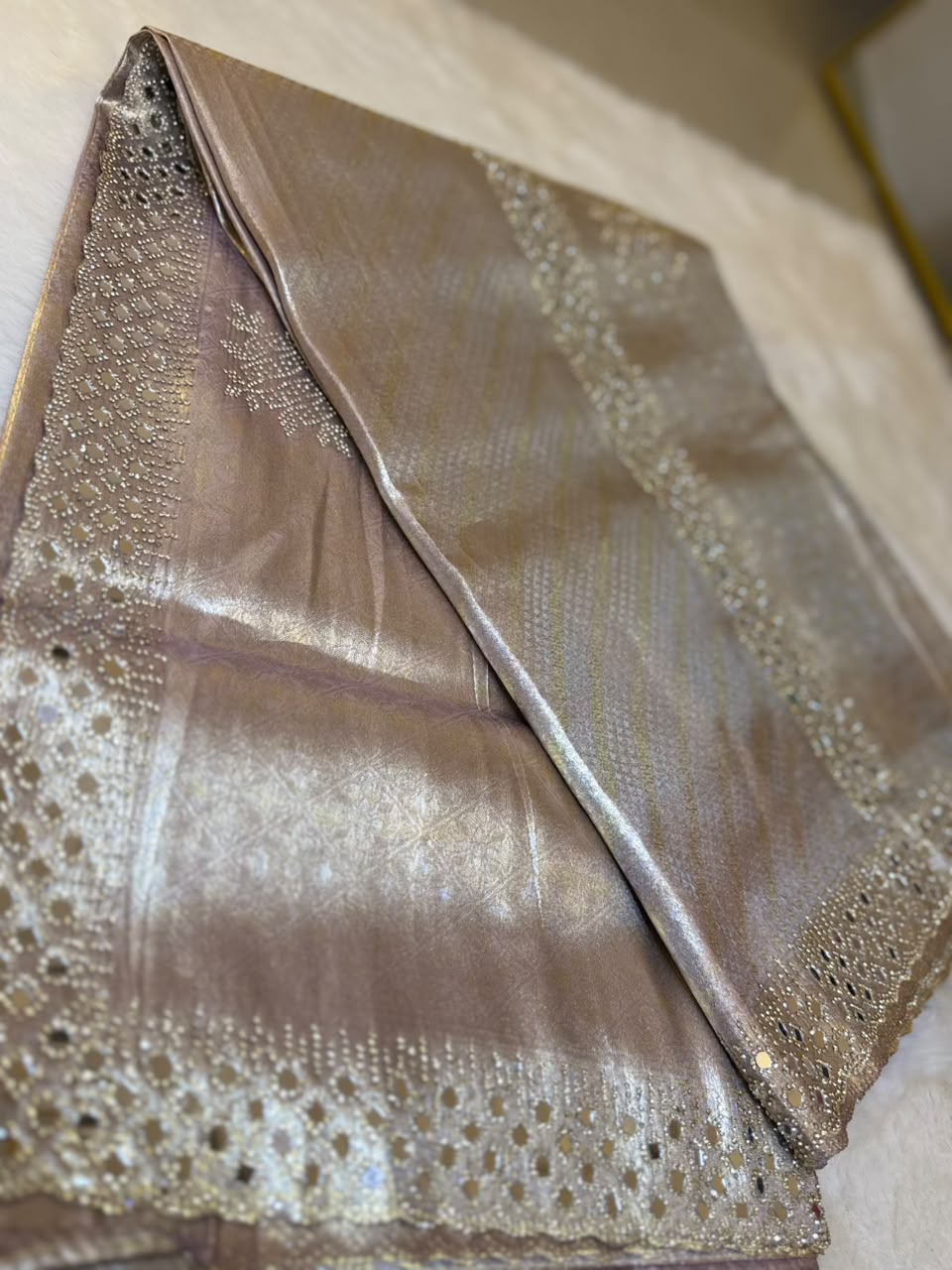 Light Onion Pink & Gold Kanjivaram-Style Saree