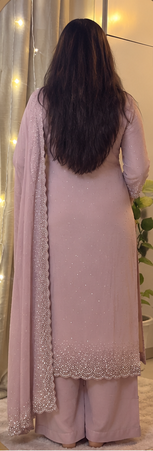 Light Onion Pink Sequin 3-Piece Suit - view 4